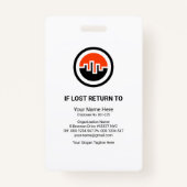 Blauer Strip Spalten Foto Rahmen Vorlage Presseken Ausweis (Rückseite)