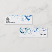 Blauer Strudel Mini Visitenkarte (Vorne/Hinten)