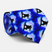 Blauer Strudel-Schneesturm Krawatte (Gerollt)