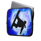 Blauer Strudel-Schneesturm Laptopschutzhülle (Vorderseite Links)