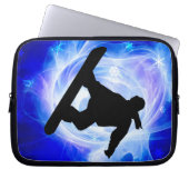 Blauer Strudel-Schneesturm Laptopschutzhülle (Vorderseite)