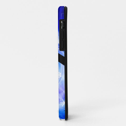 Blauer Strudel-SchneesturmSnowboard Case-Mate iPhone Hülle (Hinten/Links)