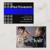 Blauer Stuhl korrigierte Visitenkarte (Vorne/Hinten)