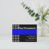 Blauer Stuhl korrigierte Visitenkarte (Stehend Vorderseite)