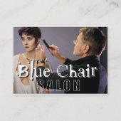 Blauer Stuhl korrigierte Visitenkarte (Rückseite)