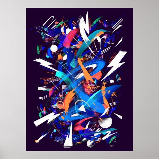 Blauer Sturm Poster (Vorne)