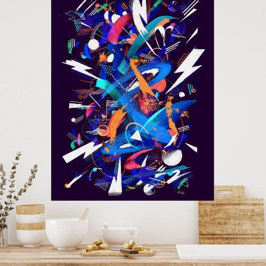 Blauer Sturm Poster (Küche)