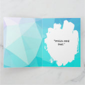 Blauer Sturm-Typografie-Riese danken Ihnen zu Dankeskarte (Innenseite)