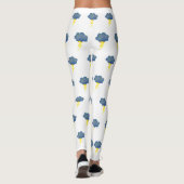 Blauer Sturmwolken blinken Frauen Leggings (Rückseite)