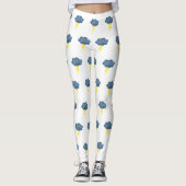 Blauer Sturmwolken blinken Frauen Leggings (Vorderseite)