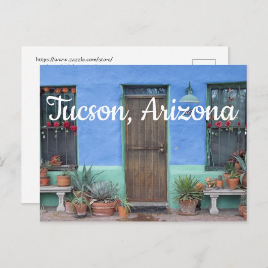 Blauer Südwesten Zuhause Tucson, Arizona Postkarte (Vorne/Hinten)