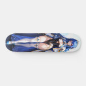 Blauer Süsse Anime Girl Skateboard (Horizontal)