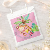 Blauer süßer Affe personalisierter Alles Gute zum Geschenktütchen (Ausgeschnitten)