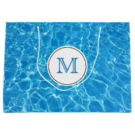 Blauer Swim Team Pool Blue Water Monogram Große Geschenktüte