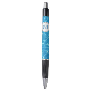Blauer Swim Team Pool Blue Water Monogram Kugelschreiber