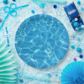 Blauer Swimmingpool Blaues Wasser Pappteller (Party)