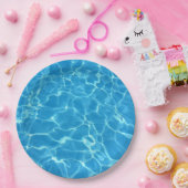 Blauer Swimmingpool Blaues Wasser Pappteller (Party)