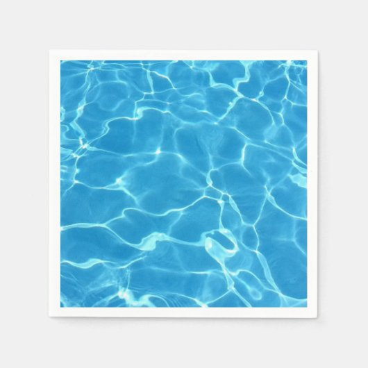 Blauer Swimmingpool Blaues Wasser Serviette (Vorderseite)