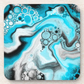 Blauer Swirbelmarmor Getränkeuntersetzer (Vorderseite)