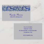 Blauer Swirbelstreifen an beliebiger Farbe Visitenkarte (Vorne/Hinten)