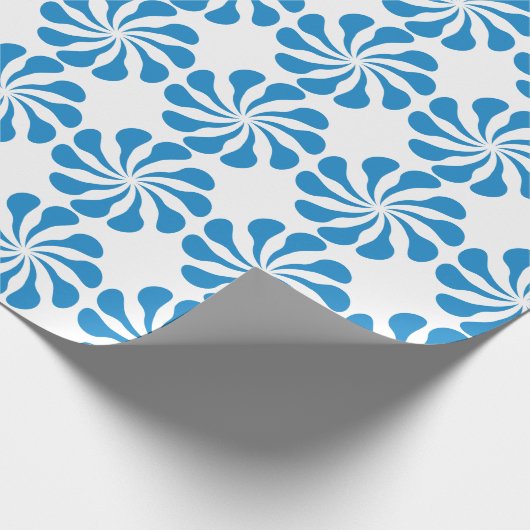 Blauer Swirl. Geschenkpapier (Ecke)