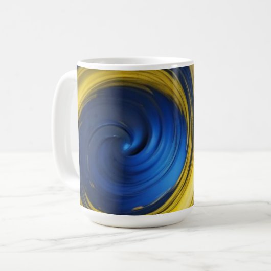 Blauer Swirl Kaffeetasse (Vorderseite Links)