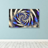 Blauer Swirl Leinwanddruck (Insitu (Holzboden))