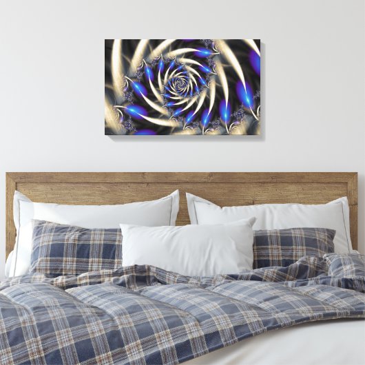 Blauer Swirl Leinwanddruck (Insitu (Schlafzimmer))