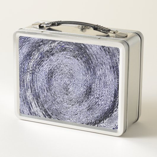 Blauer Swirl Metall Brotdose (Rückseite)