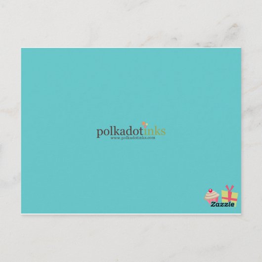 Blauer Swirl Moschee Ramadan/Eid Banner/Streamer Postkarte (Rückseite)