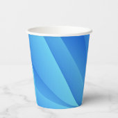 Blauer Swirl Pappbecher (Rückseite)