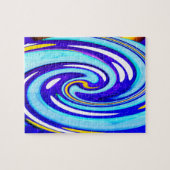 Blauer Swirl Puzzle (Horizontal)