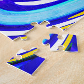 Blauer Swirl Puzzle (Seite)