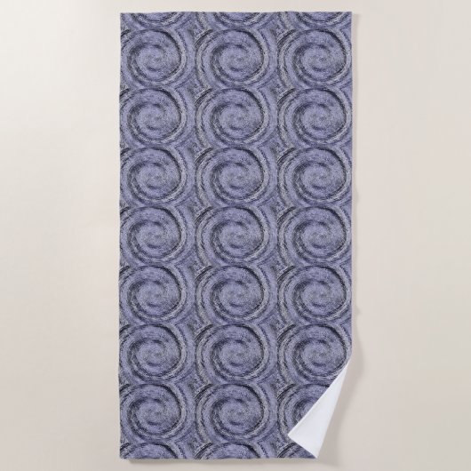 Blauer Swirl Strandtuch (Vorderseite)