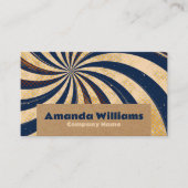 Blauer Swirl- und Kraft-Effekt, Retrostil Visitenkarte (Vorderseite)