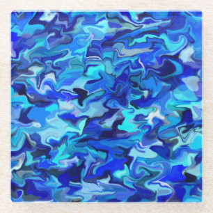 Blauer Swirl Untersetzer
