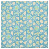 Blauer Swirl Winterstoff Stoff (Muster)