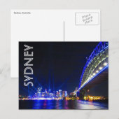 blauer Sydney Postkarte (Vorne/Hinten)