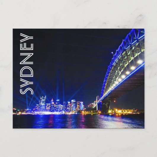 blauer Sydney Postkarte (Vorderseite)