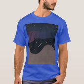 Blauer T - Shirt mit Nachtleben (Vorderseite)
