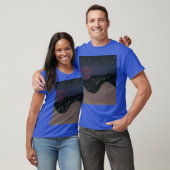 Blauer T - Shirt mit Nachtleben (Unisex)