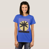 Blauer T - Shirt mit Palm & Moon Design (Vorne ganz)