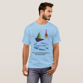 BLAUER T - SHIRT "Segelboote" (BILD in der FRONT) (Vorne ganz)