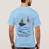 BLAUER T - SHIRT "Segelboote" (LOGO in der FRONT) (Rückseite)