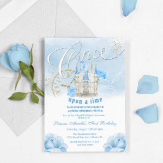 Blauer Tag nach der Zeit Prinzessin Einladung zum