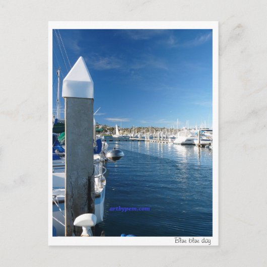 Blauer Tag Postkarte (Vorderseite)