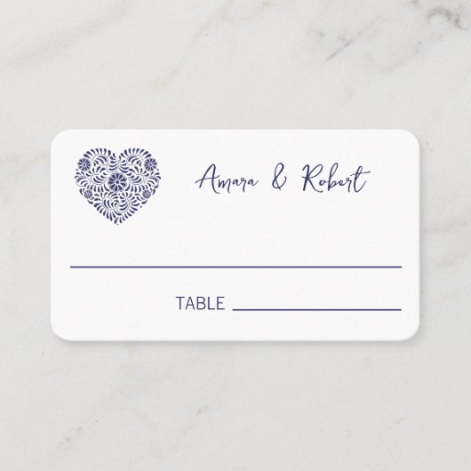 Blauer Talavera Platzkarte (Vorderseite)