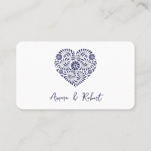 Blauer Talavera Platzkarte (Rückseite)