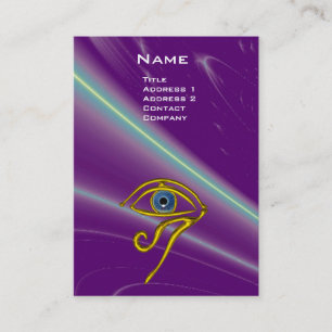BLAUER TALISMAN, lila violett weiß rosa gelb Visitenkarte