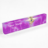 BLAUER TALISMAN, Pink Fuchsia Namensplakette